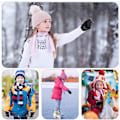 Miniatyrbild 5 av 5: Piao Winter Warm Running Barnhandskar - Kallt väder Varmt Cykel Snö Skidåkning Svarta handskar 4-12 år Pojkar Flickor