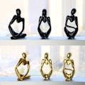Miniatyrbillede 5 af 5: Abstrakt minifigur (sort stedmoderblomst) ornament,