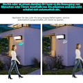 Miniatyrbillede 5 af 5: LED Væglampe 18W LED Sensor IP65 Udendørsbelysning med Bevægelsessensor Terrasse Have Varm Hvid-Sort