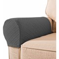 Miniatyrbild 1 av 4: st Soffarmstödsöverdrag Mjuk Fåtölj Slipcover Halkfri armstödsöverdrag Elastisk soffa Slipcover Skydd - Mörkgrå