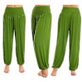 Miniatyrbillede 1 af 2: Yogabukser med brede ben til kvinder Grass Green M