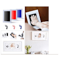 Miniatyrbillede 5 af 5: 2-delt babyhånd- og fodaftrykssæt, sikker giftfri 9,5*5,7 cm sort