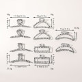 Pikkukuva 4 / 5: Ruudullinen hiusklipsi Liukumaton Zebra Hollow Out Hair Claw Geometry Leoy Barrette A5