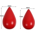 Pikkukuva 2 / 5: 7 set Creative Water Drop Coat Hook Hook Seinäkoristelu Moderni sisustus, punainen