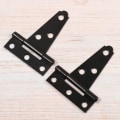 Miniatyrbillede 5 af 5: Stykker 2" sort maling Split Axle Triangle Hængsel Galvaniseret Heavy Duty Hængsel T-hængsel，Til boligmøbler, døre og vinduer