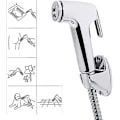 Miniatyrbillede 4 af 5: Bidet håndbruser, rustfrit stål bidet sprøjte håndholdt bidet bruser toilet sprøjte med vægmonteret VVS toilet bidet sprøjtepistol