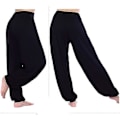 Miniatyrbillede 1 af 3: Yogabukser med brede ben til kvinder Black XL