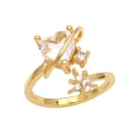 Pikkukuva 5 / 5: Sormus Vintage Zircon Heart Stud Muotikorut Ac9184 Pink