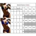 Pikkukuva 4 / 4: naisten Color Block Swimsuit Bikini Set Thong Summer Beach Bathing Suit Uimapuvut Black L