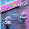 Miniatyrbild 4 av 4: Speldedikerat, halsmonterat, bluetooth -headset (rosa)