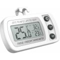 Miniatyrbillede 1 af 4: Køletermometer LCD-skærm Digitalt vandtæt frysetermometer med magnetkrog Hvidt køleskabstermometer (-20~
