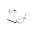 Miniatyrbillede 3 af 5: 100x rustfrit metal drivhusglasklemmer 1,2 mm tykke Type W