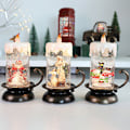 Miniatyrbild 4 av 5: Julbatteridrivna LED-ljus Juldesign Flytande ljus Flamlösa varma vita lampor，Snögubbe