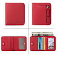 Miniatyrbillede 2 af 3: Kvinders Compact Bifold Luxury ægte læder lommepung big red