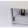 Miniatyrbillede 3 af 5: Sort udendørs/indendørs væglampe, justerbar lys op og ned moderne design 3000K varm hvid, (sort 12w)