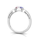 Pikkukuva 4 / 4: Naiset Faux Ruby Ametisti Love Heart Vihkisormus Korut Ystävänpäivä Lahja White Gold US 8