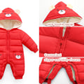 Pikkukuva 3 / 4: Infant Winter Onesie Red 70