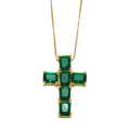 Miniatyrbild 3 av 5: Halsband Vintage Zircon Cross Modesmycken Ac10020 white