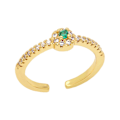 Pikkukuva 1 / 5: Sormus Vintage Zircon Metallic Element muotikorut Ac10225 Green