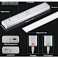 Pikkukuva 2 / 5: 2 set 10 LED-valoa, langaton, USB ladattava, magneettinen, liiketunnistin, 2 valaistustilaa, kannettava. vaatekaapin valo,