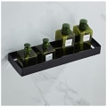 Miniatyrbillede 2 af 5: 40 cm sort enkeltlags rustfrit stål badeværelsesstativ Rustfrit stål badeværelsesstativ Håndklædeopbevaringsstativ Velegnet til udstilling