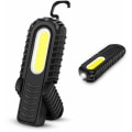 Miniatyrbillede 1 af 5: Genopladeligt LED-arbejdslys, COB LED-arbejdslys foran med krog og magnetisk base til brug på værkstedet, sort
