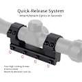 Pikkukuva 5 / 5: Alumiininen Tactical High Profile 25,4mm Scope Renkaat 11mm Weaver/picatinny Dovetail Rail Mount Rings Scope