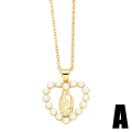 Pikkukuva 1 / 5: Kaulakoru Vintage Zirkoni Neitsyt Maria Heart Stud Muotikorut Ac9131 A