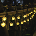 Miniatyrbild 2 av 5: Varmvit 30 lampor 6,5 meter 8 funktioner 1,8 cm Bubble Ball Solar String Light Bubble Ball LED Utomhus Kristallkula Li