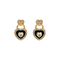 Miniatyrbild 1 av 5: Örhänge Heart Stud Metallic Element Modesmycken Ac7190