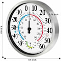 Miniatyrbillede 1 af 5: 12" udendørs termometer store cifre - 2 i 1 trådløst indendørs udendørs termometer Hygrometer termometer, hygrometer Wal