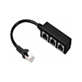 Pikkukuva 2 / 5: RJ45 1 - 3 Ethernet LAN -verkkokaapeli, RJ45 uros 1 - 3 femLAN Ethernet-kaapelisovitin laiteportin suojaamiseen.