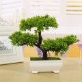 Miniatyrbillede 4 af 5: Bonsai kunstig fyrretræ plante til kontor / vindueskarm / gård