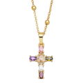 Pikkukuva 4 / 5: Kaulakoru Vintage Zircon Cross Muotikorut Ac8643 Red