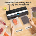 Miniatyrbild 2 av 5: Vacuum Sealer, Automatisk Food Sealer för livsmedelsvakuumförpackning med inbyggd skärare | Startpaket | LED-indikator | Lätt