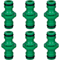 Miniatyrbillede 1 af 5: Dobbelt hanslangeforbindelse Slangefittings til at forbinde haveslangerør 6 stykker (grøn)，