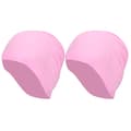 2 st Unisex Vuxen Badmössa Dam Herr Vattentät Bekväm Silikon Poolmössa Rosa