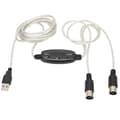 USB til MIDI Kabel Konverter 16 Kanaler PC til Synthesizer 2 i 1 MIDI Adapter til Windows Computer