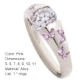 Pikkukuva 4 / 4: Sormus Perhoskuvio Korut Asusteet Seos Cubic Zirkonia sorminauha naisille US 7