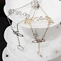 Miniatyrbillede 3 af 4: Kvinder hul sommerfugl link luksus kæde finger ring armbånd mode smykker Golden