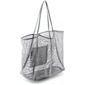 Miniatyrbillede 3 af 5: Mesh Beach Tote Dame Skulder Håndtaske A916-624 Gray