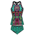 Pikkukuva 3 / 5: naiset Boho Tankini Set Bikinit Pehmustettu uimapuku Uimapuvut Rantavaatteet uimapuku uimapuku M