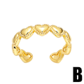 Pikkukuva 1 / 5: Sormus Vintage Zircon Heart Stud Muotikorut Ac10349 B