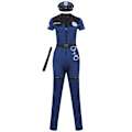 Miniatyrbillede 1 af 2: M-xl cosplay sceneshow kvindelig politiuniform M