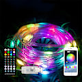 Miniatyrbild 1 av 5: Symphony rgb line string lights utomhus vattentät puv juldekoration fairy lights 8 funktioner, 15 meter 150 ljus
