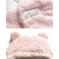 Miniatyrbillede 4 af 5: Unisex baby-svøbtæppe, børnepasnings-græstaske, svøbe-sovepose med hætte Nyfødt-Pink-S(0-3 måneder)