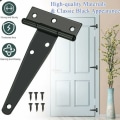 Pikkukuva 4 / 5: 6 set puutarhavajan T-saranoita, taottu teräs, ei ruostu, musta, 15 cm Heavy Duty
