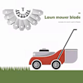 Miniatyrbild 4 av 5: Ersättningsblad för 45 X robotgräsklippare, titanblad, kompatibel med Husqvarna Automower Gardena robotgräsklippare