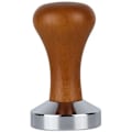 Miniatyrbillede 1 af 5: Kompaktor, mørk træhammer massivt rustfrit stål flad bund espressofyld, espresso tamper