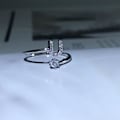 Miniatyrbild 3 av 5: Ring Justerbar Open End Koppar Brev Kvinnor Finger Smycken För Dejting A